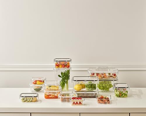 Airtight Food Storage Container With Lid (21.6oz) Leak-Proof Lunch Box | BPA-Free | Meal Prep | Microwave, Freezer and Dishwasher Safe | Kitchen Fridge Organizer Boxes | Fresher Food