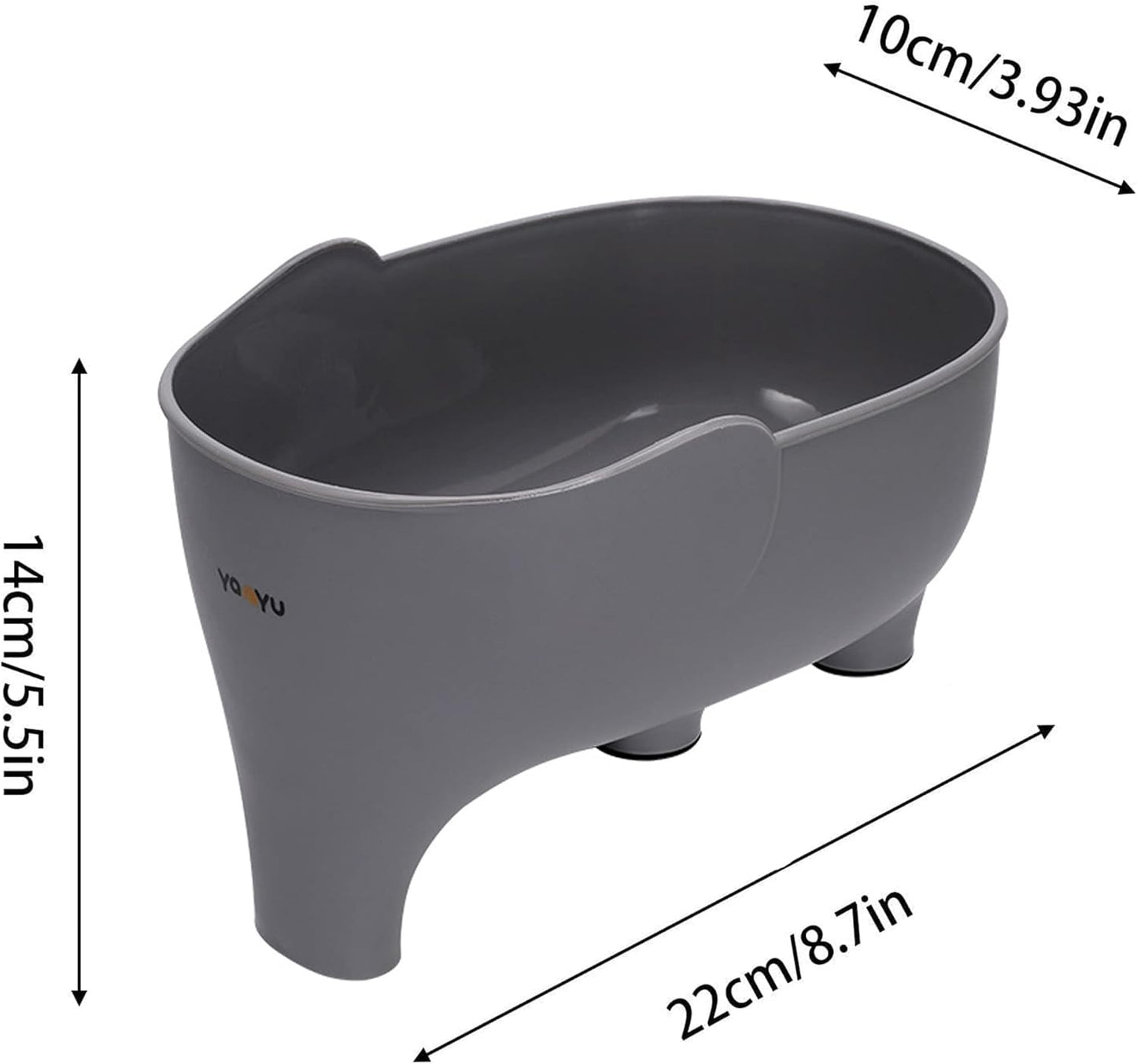 4-Piece Vegetable Fruit Drainage Basket Set - Elephant Design, Multi-Colored (Blue, Gray, Green, Pink) for Draining Pasta, Noodles & More