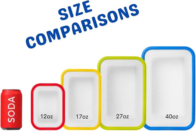 ECOBERI Collapsible Silicone Food Storage Containers Set of 5, BPA-Free Food-Grade Silicone, Airtight Snap Lids, Microwave, Freezer & Dishwasher Safe, Space-Saving Meal Prep & Lunch Containers