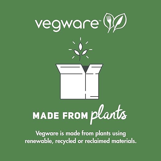 Vegware Compostable 60oz Large Molded Fiber To Go Containers, Case of 600, Nourish, No-Added PFAS, Reuseable, Bagasse, Meal Prep Food Storage, Suitable for Hot or Cold, Choice of Size 5 Lids & bases