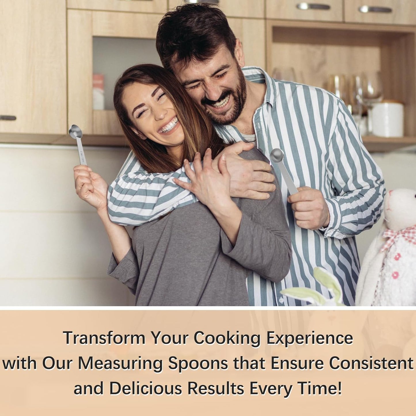 2PCS 1tsp (1/3tbsp, 5ml) Single Measuring Spoon, Stainless Steel Individual Teaspoons Only