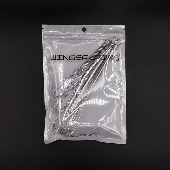 4 Pack Mini Wire Kitchen Whisks Small Egg Whisk Gravy Sauce Mini Whisk Silver-Each of 2PCS 5 Inches and 7 Inches
