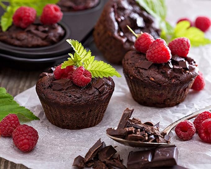 4 Cup Muffin Pan 2 Pcs (8.5 X 7.48 Inch) Air Fryer Small Oven Cupcake Baking Pan Non Stick No Toxic Bakeware