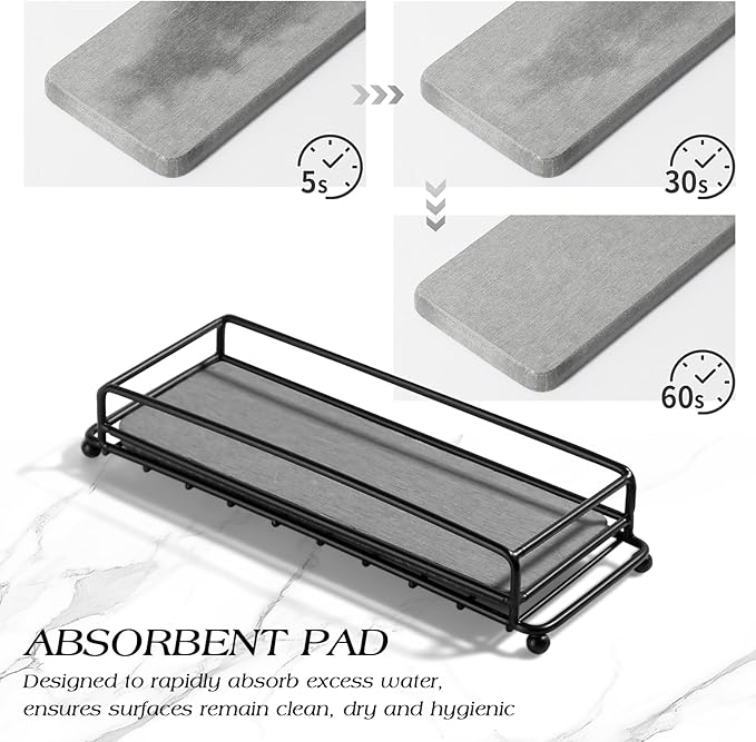 VIMERPA Kitchen Soap Dispenser Set,Kitchen Soap Dispenser with Sponge Holder,Hand and Dish Dispenser Set,Instant Dry Tray, Clear