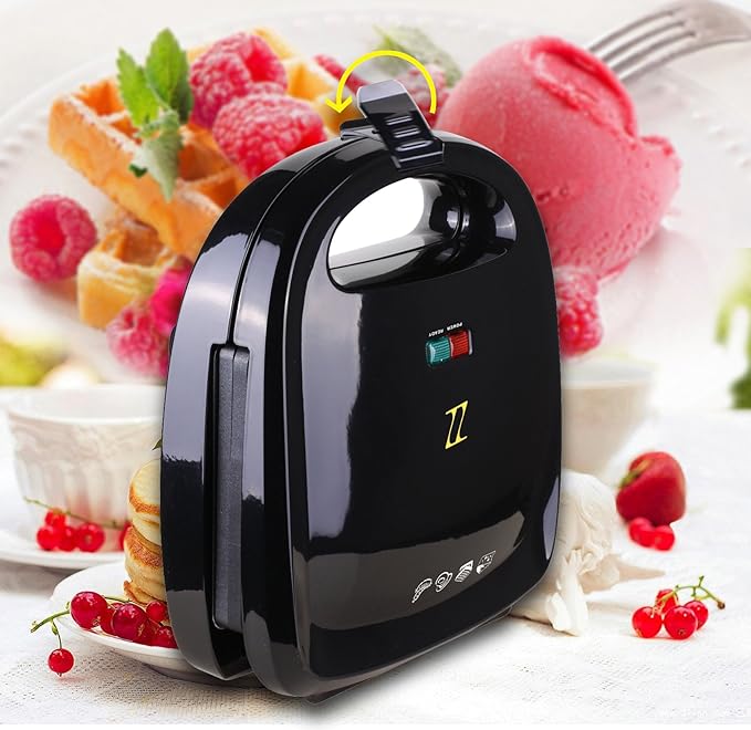 ZZ Breakfast Sandwich Maker with Sets of Detachable Non-stick Plate S6141A-B