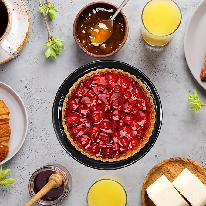5Pcs12 Inch Cake Containers with Lid -Plastic Disposable Clear Cake Container Dome and Black Base Carry & Display Storage Box (5)