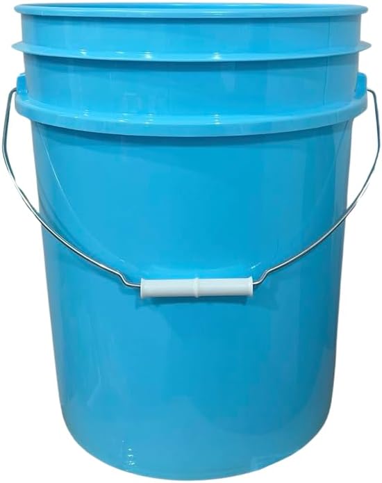 House Naturals 5 Gallon Premium HPDE Plastic Bucket - Made in USA Food Grade Storage Container, BPA Free All Purpose Pail (5, Aqua)