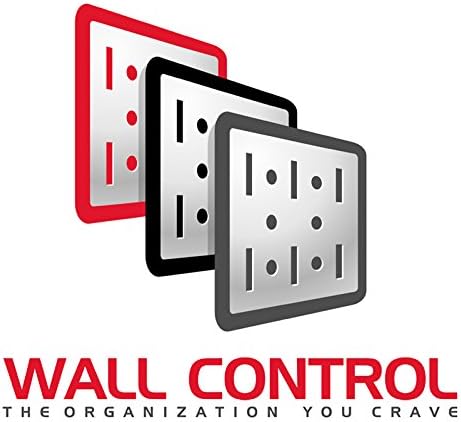 Wall Control Kitchen Pegboard Organizer Pots and Pans Storage Rack Organization Kit with Yellow Pegboard and Black Accessories