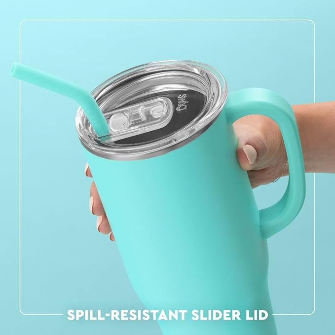 Swig Life 40oz Mega Mug, 40 oz Tumbler with Handle and Straw, Cup Holder Friendly, Dishwasher Safe, Extra Large Insulated Tumbler, Stainless Steel (Sun Dance)