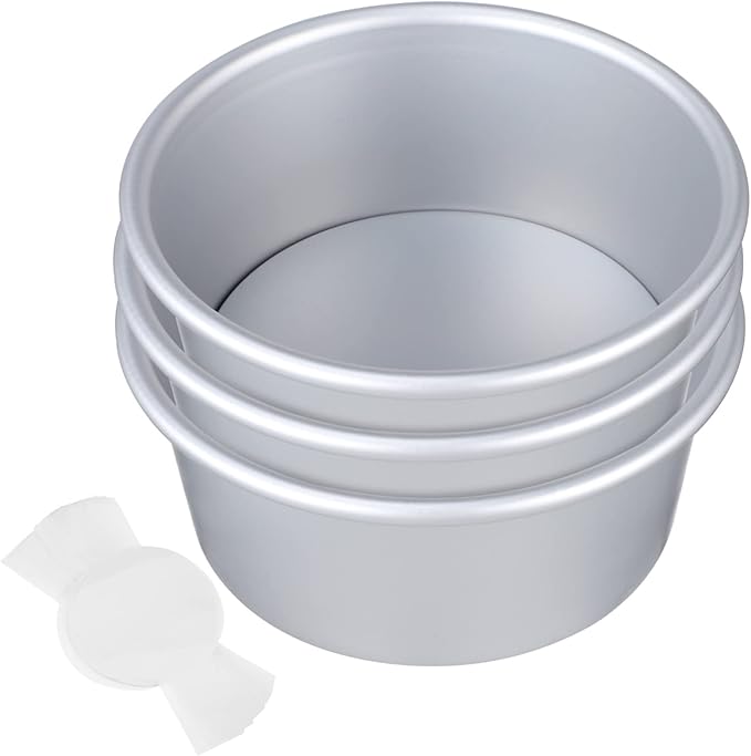 Happyyami Round Cake Pans Baking Set Cake Molds Detachable Bottom Home Baking Accessories