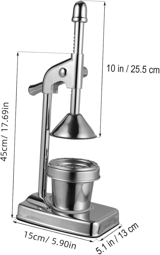 Mikinona Manual Lemon Squeezer Citrus Juicer Hand Press Fruit Machine Stainless Steel Juicer