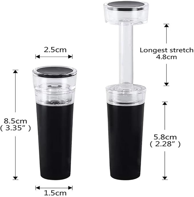 Black Silicone Stopper 1/2/3/4pcs, Wine Bottle Stopper With Built-in Vacuum, Wine Pump, Food Safety Silicone Cap, Vacuum Wine Stopper, Winery Accessories(3pcs)
