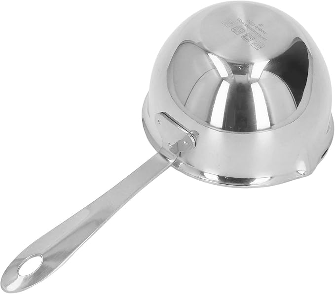 Stainless Steel Butter Warmer, Saucepan Chocolate Milk Butter Melting Pot Small Sauce Pan with Pour Spouts Cooking Pot for Hot Oil Soup Coffee Tea Warming (Silver)