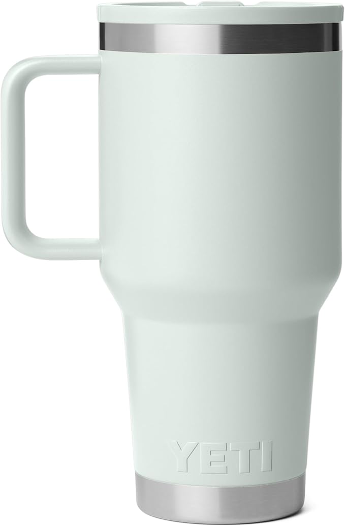 YETI Rambler 30 oz Travel Mug with Flip Straw Lid – Stainless Steel, Vacuum Insulated, Leakproof, Cup Holder Friendly