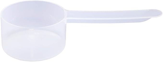 Plastic Measuring Scoop, (39 cc | 2.63 tbsp | 1.32 fl oz. | 39 mL) Long Handle Spoons for Powders, Granules, Coffee, Pet Food, Baking Supplies, Protein and Other Dry Goods, BPA Free (Set of 100)