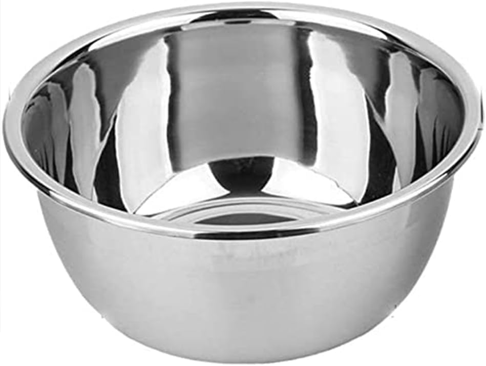 meleg otthon Stainless Steel Mixing Bowl, Stainless Steel Basin, 18.5QT Mixing Bowls,Heavy Duty Deeper Edge Mirror Finish Dishwasher Safe Bowl(15.74'' diameter x 6.02''high)