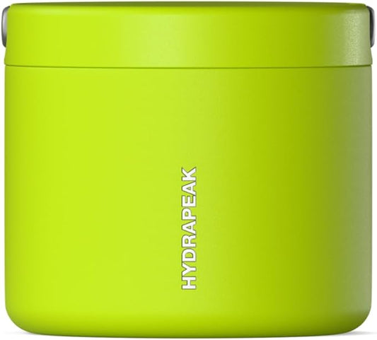Hydrapeak 18oz Stainless Steel Vacuum Insulated Food Jar for Hot Food and Cold Food, Wide Mouth Leak-Proof Soup Jar for Adults, 10 Hours Hot and 16 Hours Cold (Neon Green)