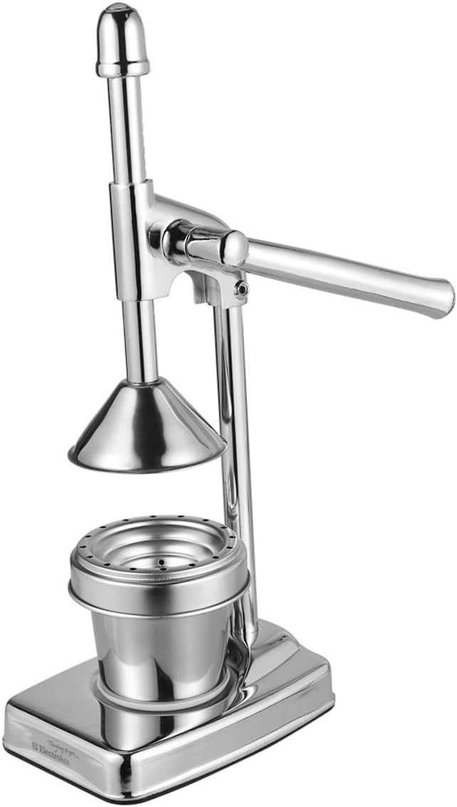 PRETYZOOM Stainless Steel Manual Lemon Squeezer Hand Press Fruit Juicer Machine Cold Press Citrus Squeezer