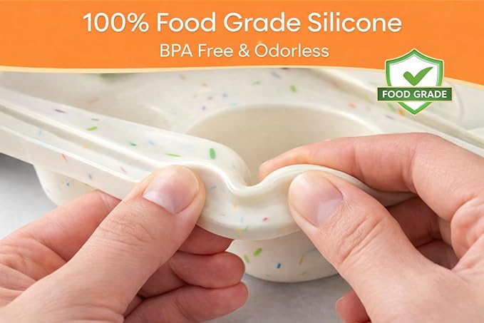 2-Pack 12-Cup Silicone Cupcake Pan, Nonstick Flexible Muffin Pan, Dishwasher Safe Muffin Tray with Handles, Seamless Silicone Muffin Tin for Baking Egg Bites & Cupcakes