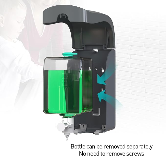 Manual Foam Soap Dispenser, 35oz (1000mL) Commercial Refillable Foaming Soap Dispenser-Dark Grey, CHUANGDIAN