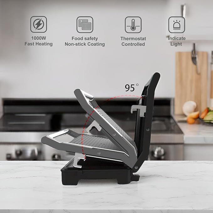 Small Size, Mini Size Panini Press,Sandwich Press,Pnini Grill,Perfect for Grilling Sandwich,Steak,Burger,Panini,Sausage,Non-Stick Coating, Auto Temperature,GT59