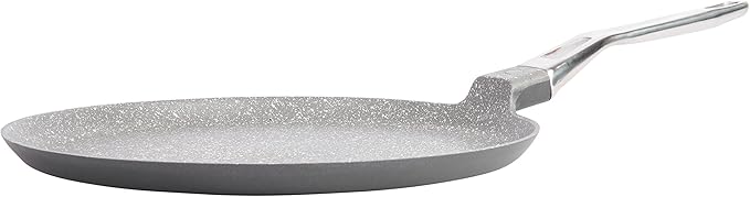 MasterClass MCMCP28 Cast Aluminium Induction-Safe Non-Stick Crêpe Pan, 28 cm (11"), Grey