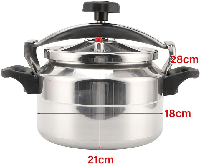 Pressure Cooker, Explosion Proof Stovetop Pressure Cooker with Double Bottom Canning Pot for Gas Stove Induction Cooker (3L)
