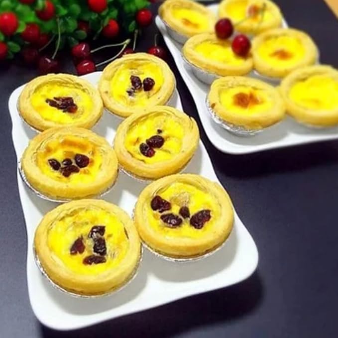 200 Pcs Aluminum Foil Pie Trays, Mini Pie Pans, Disposable Baking Tart Molds, Aluminum Foil Pie Pan for Baking Tart Eggs, Quiche Pie, Caramel Pudding Pie (200 PCS)