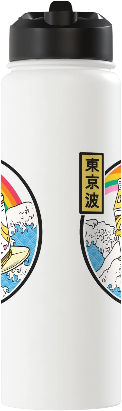 Banana Milk Carton Great Waves Anime Kawaii Aesthetic Stainless Steel Insulated Water Bottle