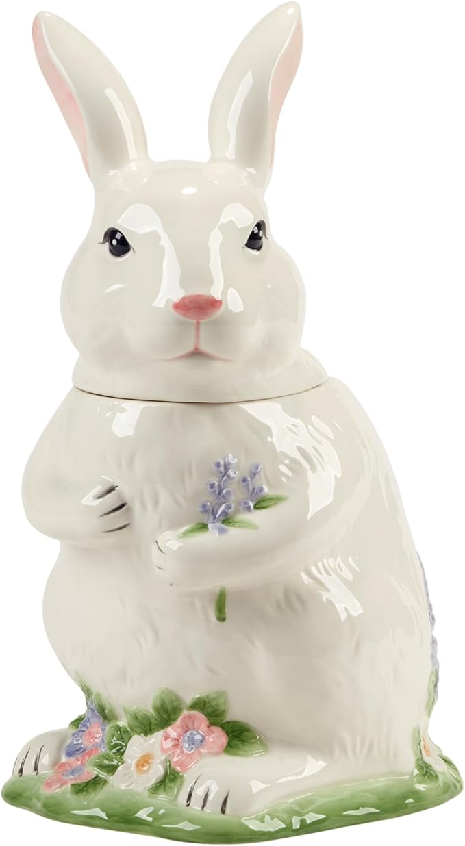 Certified International Easter Morning 3-D Bunny Cookie Jar, 64 oz.