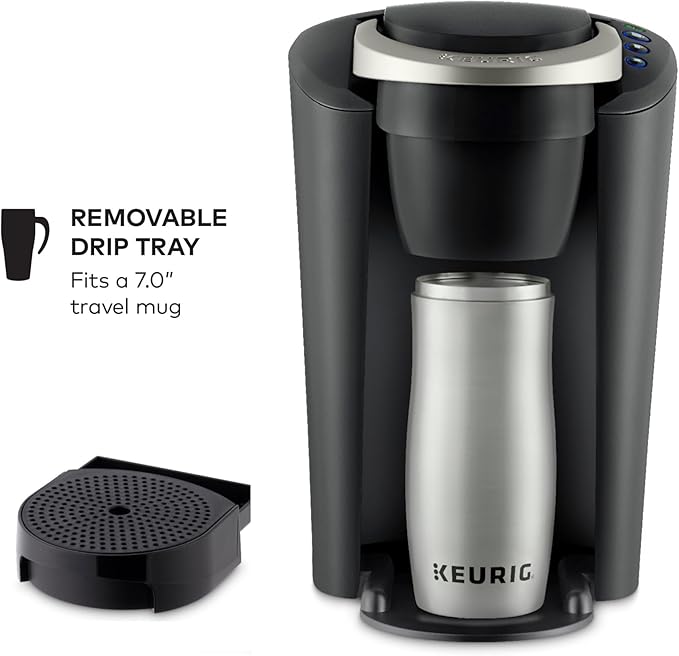 Keurig K-Compact Single-Serve K-Cup Pod Coffee Maker, with 3 Brew Sizes, Smart Start Feature, 36oz Removable Reservoir, Black