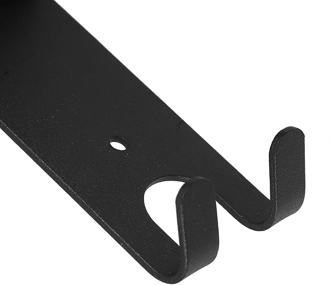 Angoily Wall Mounted Rotating Kitchen Utensil Hooks Organizer, 8 Black Hooks for Hanging Cooking Tools and Sundries, Space-Saving Wall Hanger for Kitchen and Bathroom Storage