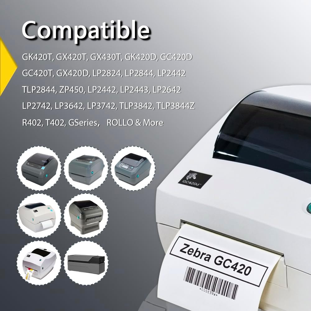 BETCKEY - 1.5" x 0.85" All Purpose Labels Compatible with Zebra & Rollo Label Printer,Premium Adhesive & Perforated[Green, 6 Rolls, 9000 Labels]