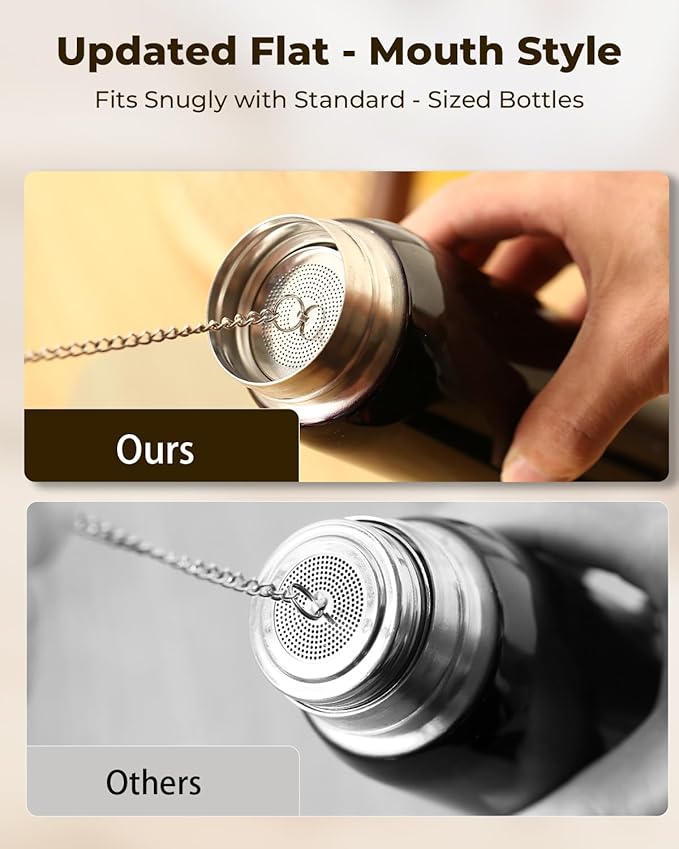 Tea Infusers for Loose Leaf Tea, Extra Fine Mesh Tea Strainer, Updated Slim Threaded Lid 304 Stainless Steel Tea Steeper with Drip Tray for Tea, Spices & Seasonings