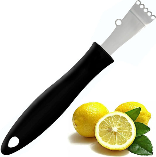 Channel Knife Lemon Peeler Zester-Garnish for Cocktail Mixers- Triangular, V-Shaped Stainless Steel Professional Grade Bar Tool-Fruit Peeler Zester (Peeler B)