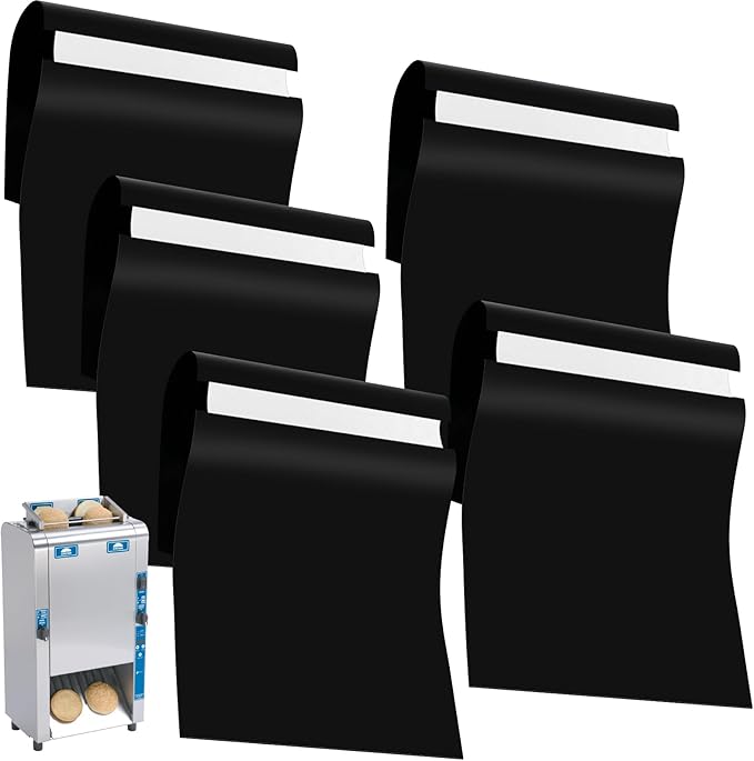 Teenyyou 5 Pcs 27.5 x 11 Inch PTFE Release Sheets Non Stick Toaster Release Sheets PTFE Liner Compatible with Antunes Roundup VCT-2, VCTM-2 Toaster, for Bread, Buns