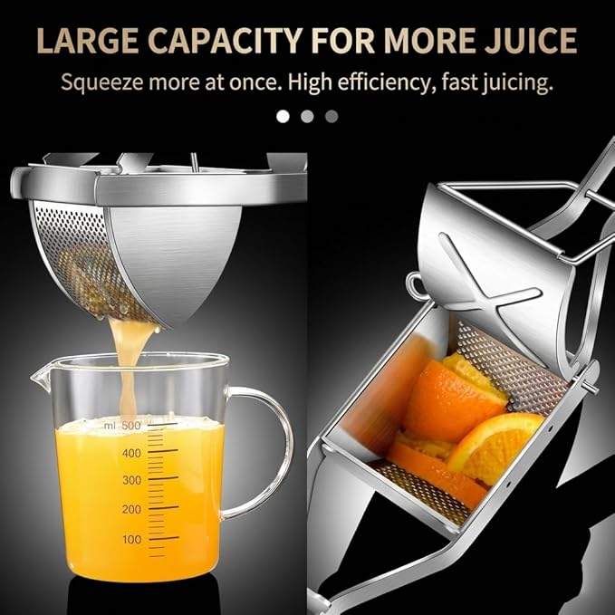 Stainless Steel Potato Ricer with Dough Scraper - Masher for Mashed Potatoes, Gnocchi & Fruit - Dishwasher Safe