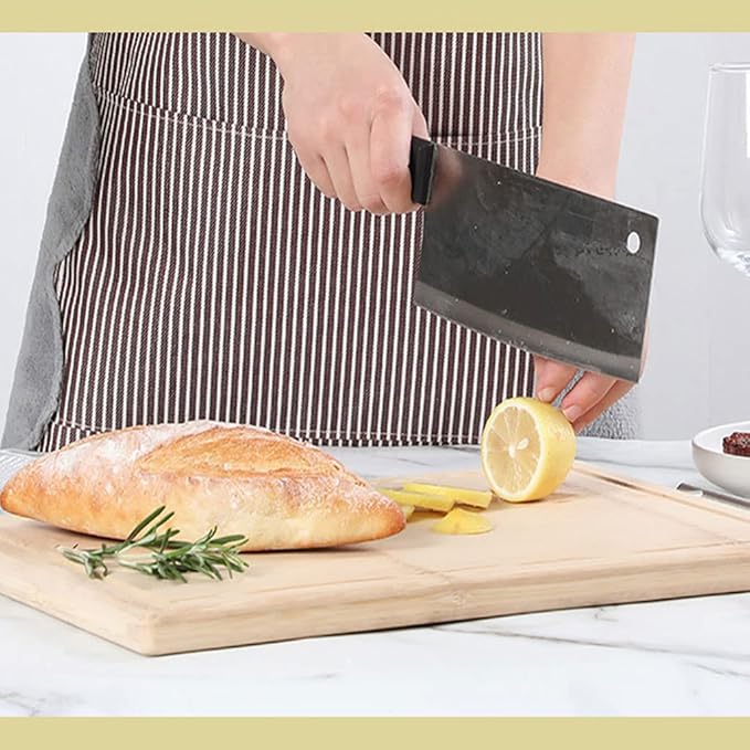 Board Bamboo Board with Handle and Juice Groove Cutting Board for Kitchen Cutting Board for Meat Cheese and Vegetables Cutting Board for Carving Meat or Vegetables(