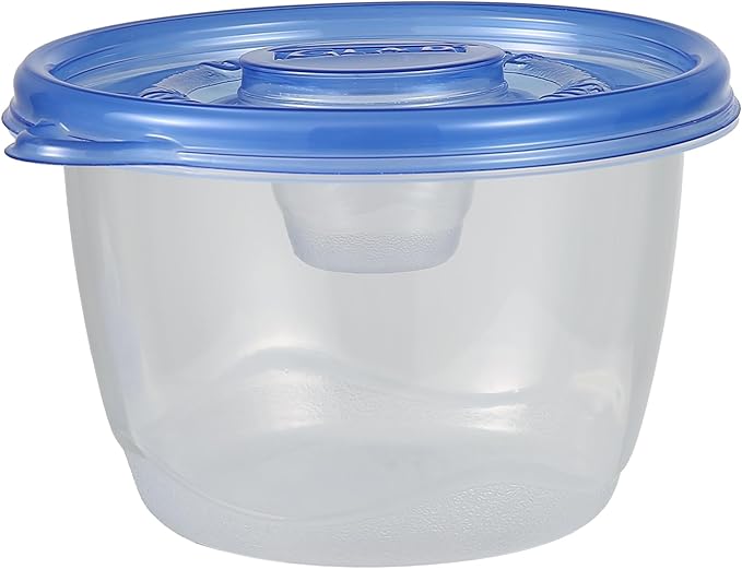 Glad GladWare To Go Lunch Food Storage Containers with Lids, Medium Round BPA Free Plastic with Built-In Dressing Cup for Salads and Lunches, Microwave Dishwasher Safe, 32 Oz, 4 Count - 6 Pack