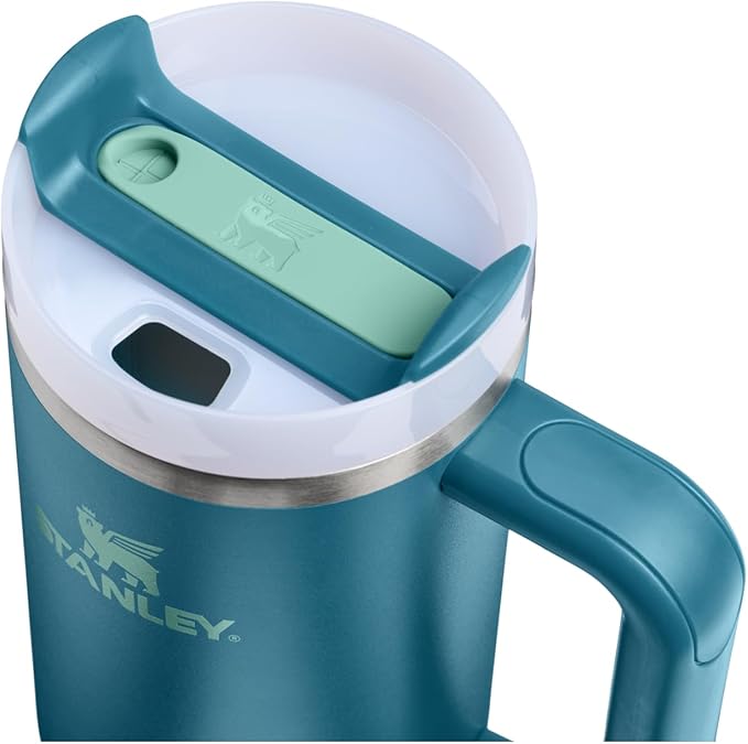 STANLEY Quencher H2.0 Tumbler with Handle and Straw 30 oz | Flowstate 3-Position Lid | Cup Holder Compatible for Travel | Insulated Stainless Steel Cup | BPA-Free | Coastal Teal