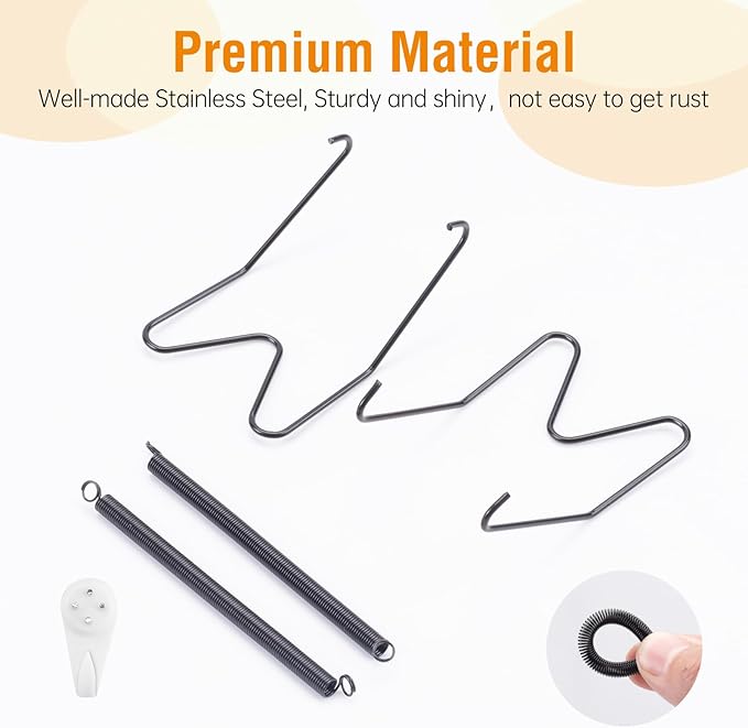 Bilillo 12 Pieces 10/12/14 Inch Stainless Steel Plate Hangers for The Wall, Invisible Heavy Duty Wire Plate Holders with 12 Pieces Wall Hooks for 9 to 16.5 Inch Decorative Plates and Arts (Black)