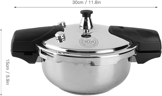 Stainless Steel Pressure Cooker, 1.8L Electric Pressure Cooker 1.8 Liter Mini Pressure Cooke Slow Cooker Explosion Proof Rice Cooker Yogurt Maker Cake Maker Egg Cooker Hot Pot
