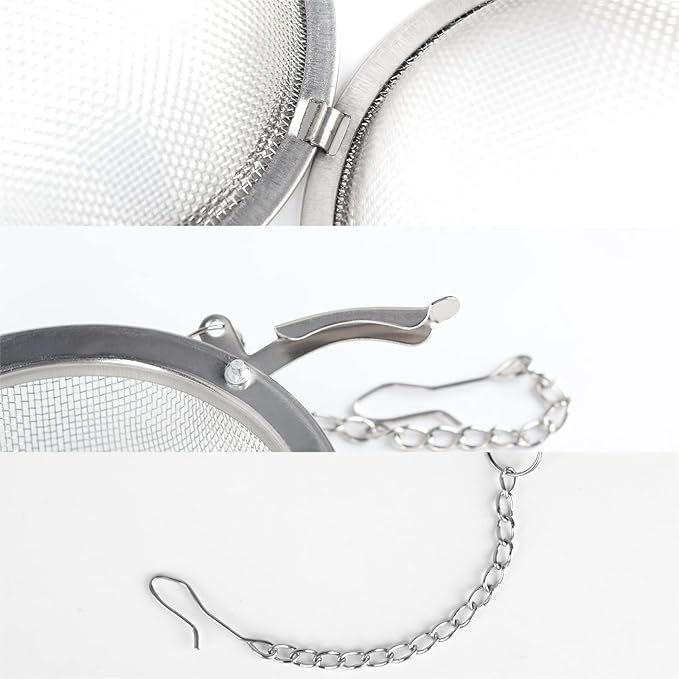 Fu Store 2pcs Stainless Steel Mesh Tea Ball 2.7 inches Tea Strainers Teas Infuser Strainer Filters for Teas