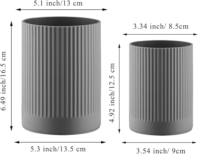 Kyraton Cooking Utensils Holder 2pcs, 360° Rotating Heavy Duty Plastic Kitchen Utensil Holder for Countertop, The Small Utensil Crock for Cutlery Silverware, Tooth Brush, Desk Pencil Pen