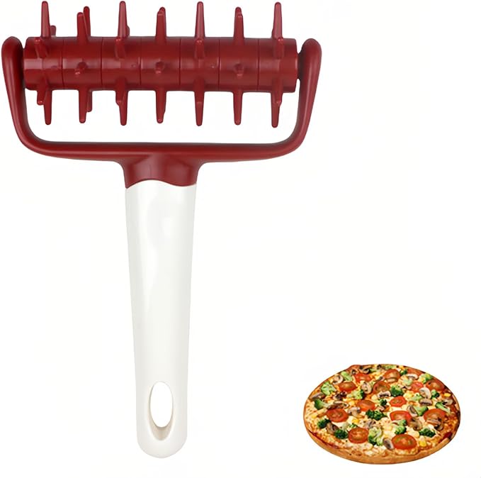 Pizza Dough Docker Docker Dough Bubble killer Time-Saver Pizza Dough Roller Docker Dough Blistering Killer Pizza Docker Roller for Home Kitchen Pizza Making Accessories Pizza Docking Tool