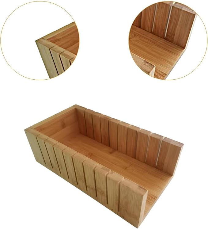 Bread Slicer Bamboo Bread Slicing Guide Kitchen Gadget Manual Toast Slicer Handmade Soap Cutter Bamboo Wood Construction Suitable for C
