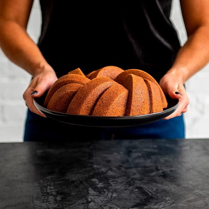Nordic Ware NW 95577 75th Anniversary Braided Rope Bundt Cake Pan, Gold 12 Cup Capacity