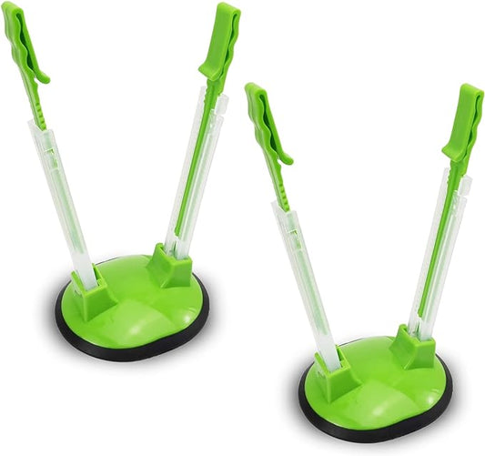 Baggy Rack Hands-Free Clip Food Storage Freezer Baggy Holder,Bag Holder For Plastic Bags Stand/Pack of 2 Green