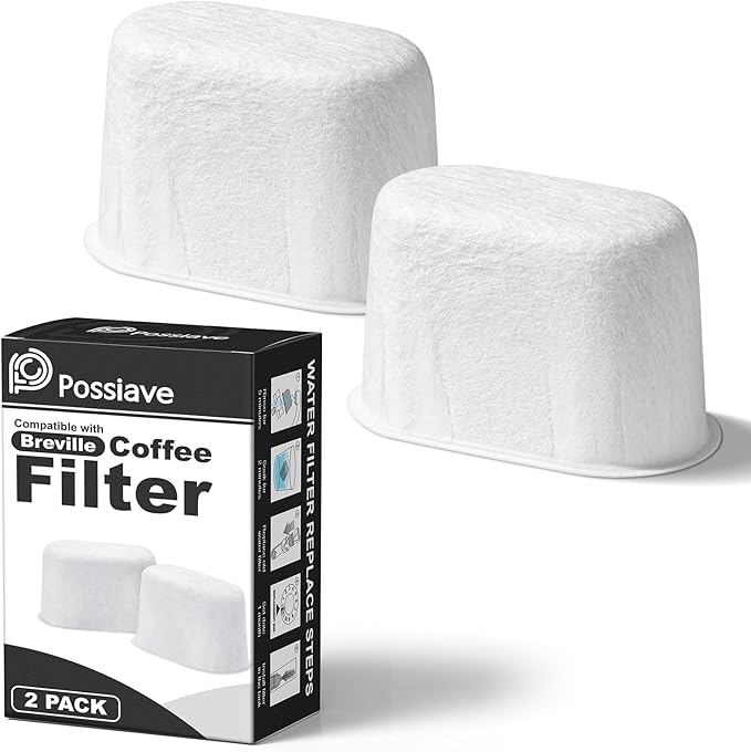 2-Pack Charcoal Breville Filters for Espresso Machines, Breville Espresso Machine Water Filter Replacements