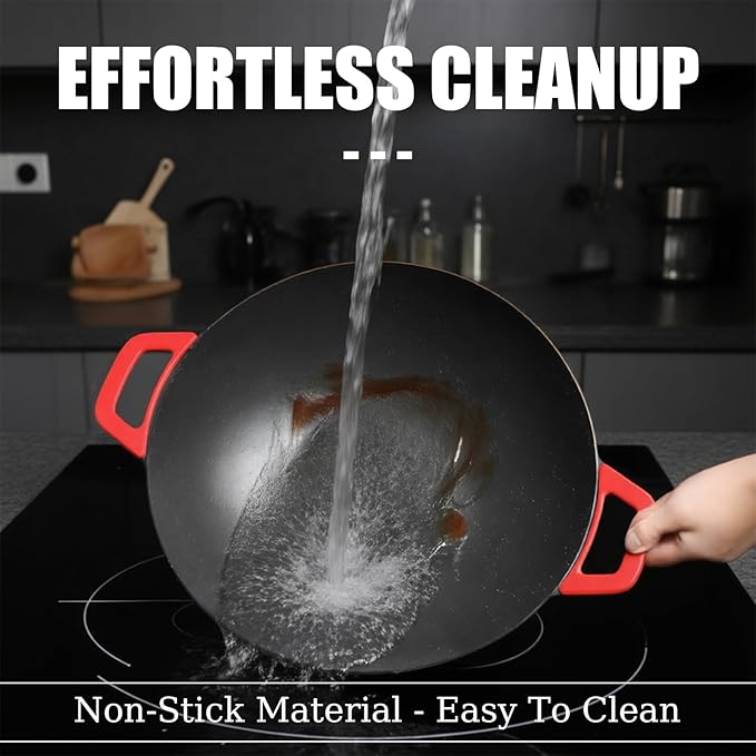 Non-Stick Electric Indoor Grill Pan - 1500w Portable Electric Korean Bbq Grill, Multifunctional Nonstick Smokeless Round Griddlewith Temperature Control,Include Oil Brush,Food Tongs